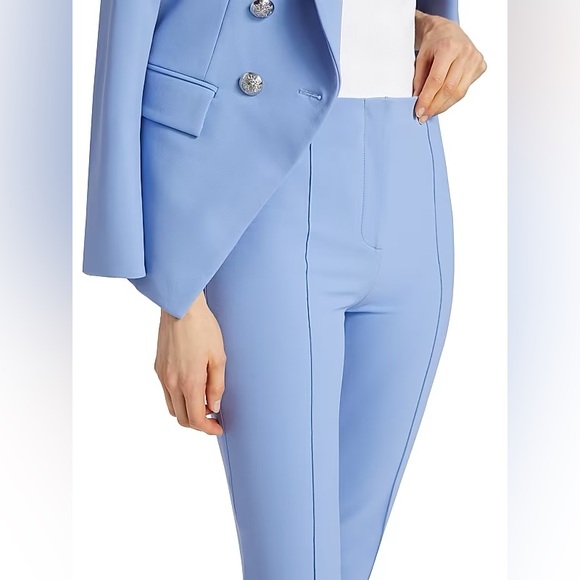 Veronica Beard Jaya Pintuck Crop Pants in Sky Blue, size 10 - Picture 3 of 14